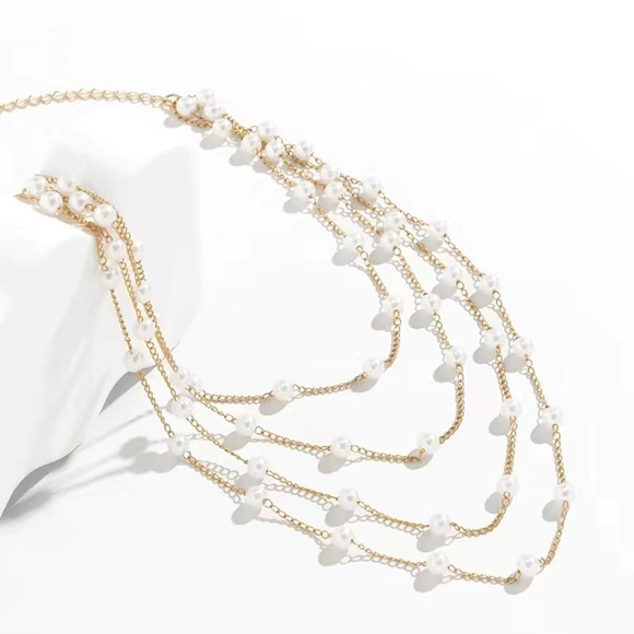 Temperament Faux Pearl Multilayer Necklace Chain - Picture 3 of 4